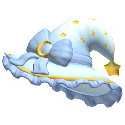 Light Blue Kawaii Witch Hat
