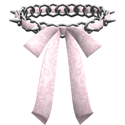 cute gothic chain choker w lace bow n spikes
