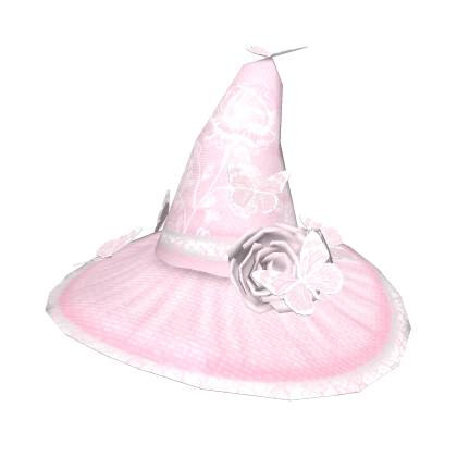 Enchanted Witch hat Pink/white