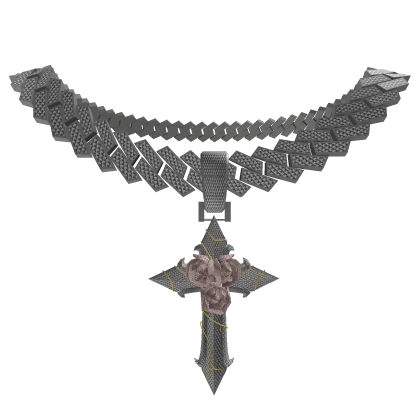 Diamond Rose Cross Chain