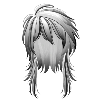 two tone vkei anime hair (white & black)