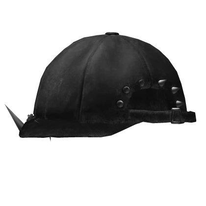 backwards black distressed vet punk cap