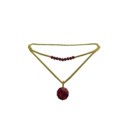 Delicate Ruby and Gold Necklace