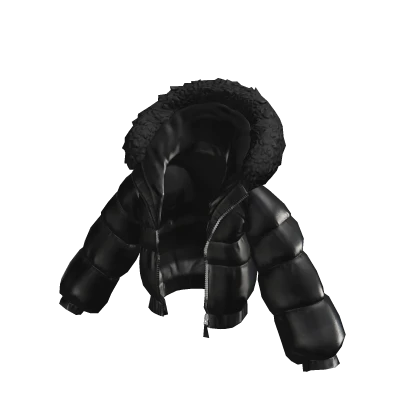 Winter Puffer Jacket Oversized Black