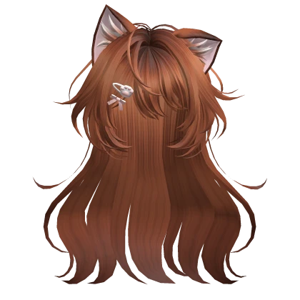 Ginger Anime Cat Hair