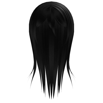 ♱ ┊ emo black horror long anime hair 