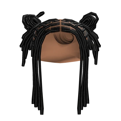 Locs Double Buns [Black]