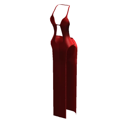 Peekaboo Slit Red Dress