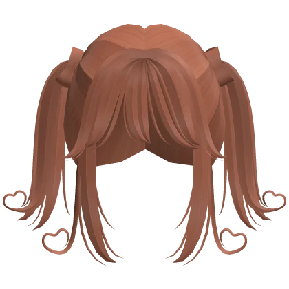 Long GingerStraight Cute Heart Pigtail Hair - RBCs