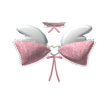 🎀3.0 Angelical Pink Cupid Lace Bow 