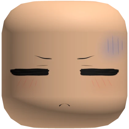 frustrated anime mask face