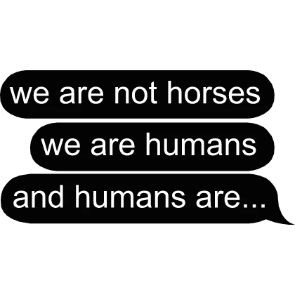 horse squid game text