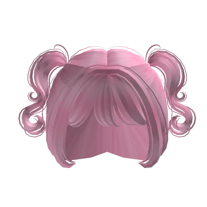Heart-Shaped Pigtails in Pink