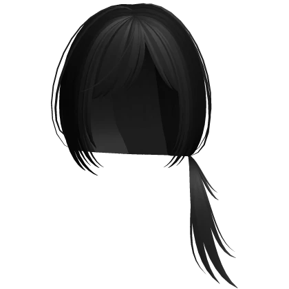 wispy emo windy side pony in black