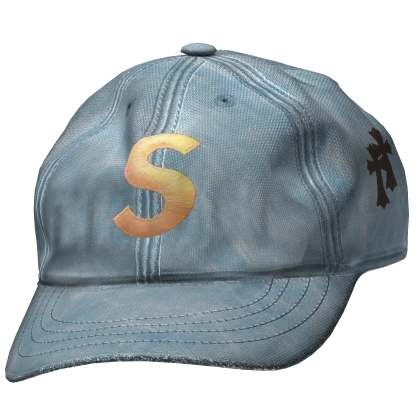 Wrinkly Distressed S logo cap backwards