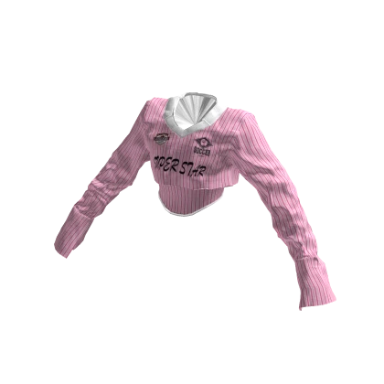 Preppy Striped Crop Polo_TOP537_pink y2k