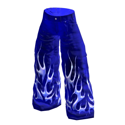 Y2K Pants Baggy Jeans Blue Chrome Voidsclub