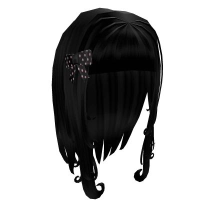Cute Harajuku Polka Dot Bow Hair in Black