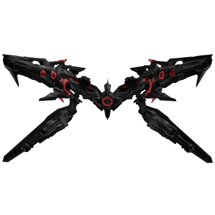 Mech Proto-Armor Winged Arms - Carbon - Red Neon