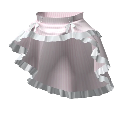 gothic victorian bustle skirt 3.0 pink & white