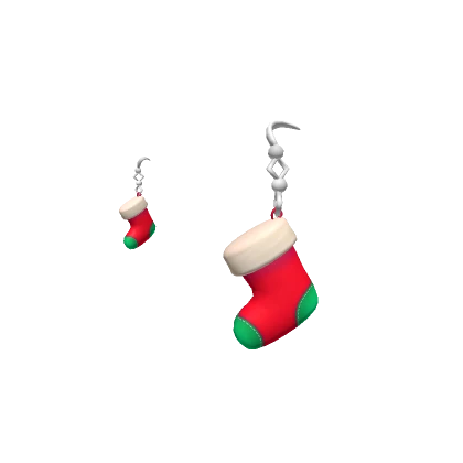 Christmas Sock Earrings - red