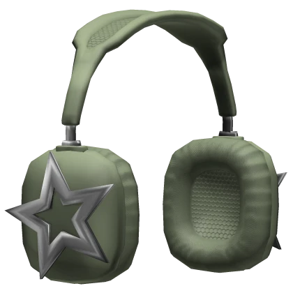 Y2K Star Headphones Green