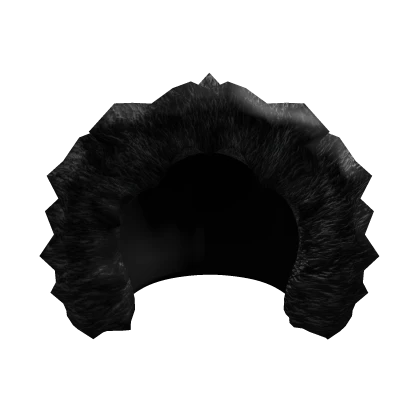 Oversized Black Fur Hood