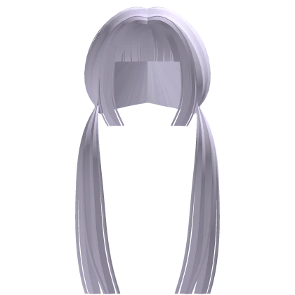 ♡ : low lavender long pigtails w/ micro bangs