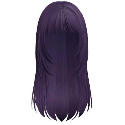 messy layered butterfly cut (dark purple)