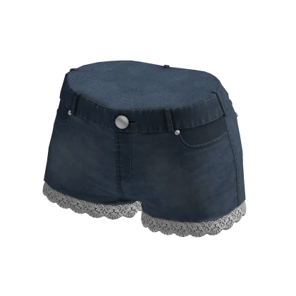 Denim Ruffle Shorts