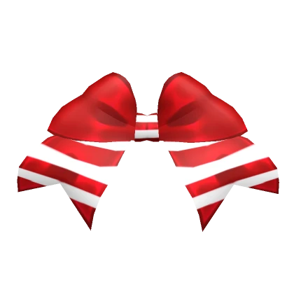 Christmas Glamorous Head Bow white stripes