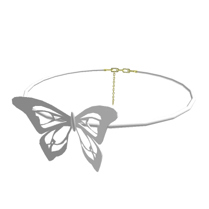 White Butterfly Necklace