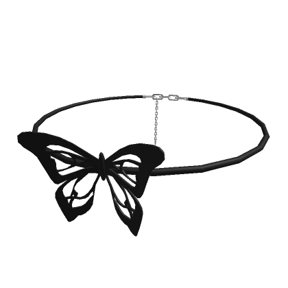 Black Butterfly Necklace