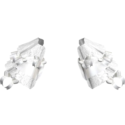 White Lace Victorian Rococo Bow Hip Ruffles Skirt