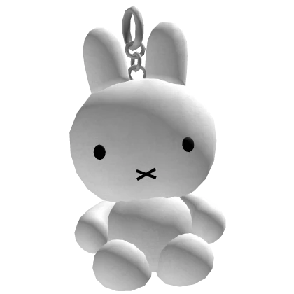 Cute White Plushie Bunny Keychain 1.0