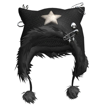 Black Cat Knit Beanie
