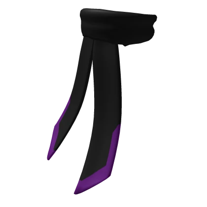 Tail Long Scarf Black and Purple