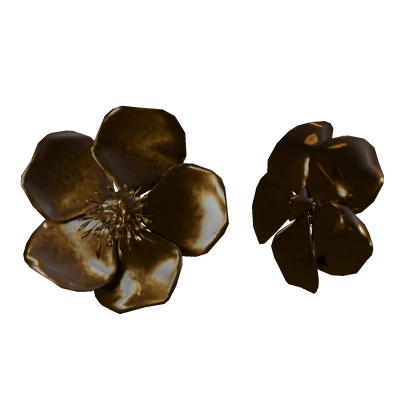 Grand Couture Gold Flower Earrings