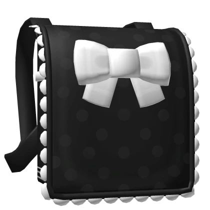 ♡ ꒱ kawaii black white randoseru school backpack