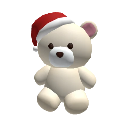 Santa Teddy Bear White