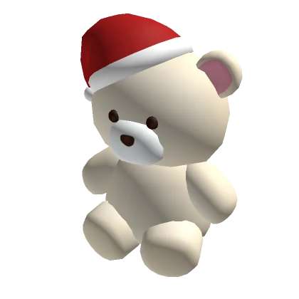 Mini Santa Teddy Bear White