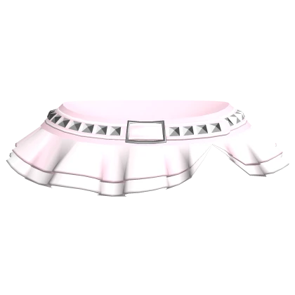 cute mini skirt w studded belt pink 3.0 blush