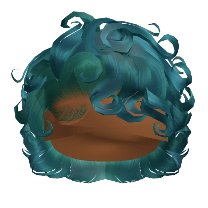 ☆ | Teal Curly Bixie Cut
