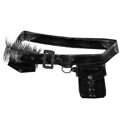 [1.0] Leather Fur Pocket Belt 