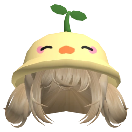 Cute Blonde Girl w Duck Hat