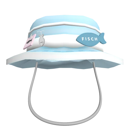 cute blue fishing hat