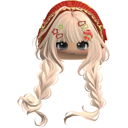 Blonde Igari Hair w/ Cute Face & Red Bonnet