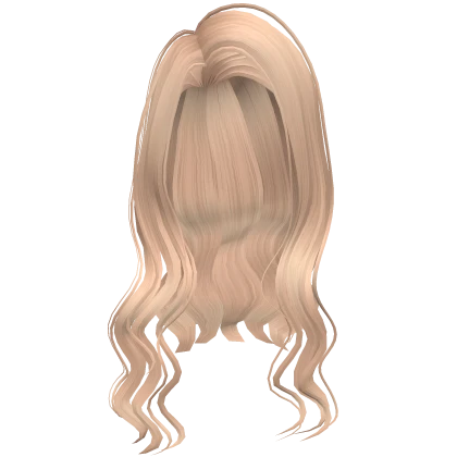 Blonde Long Curly Side Part Beach Waves Hair
