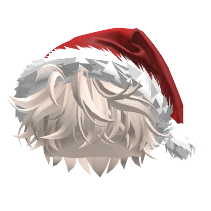 Beige Messy Hair w/ Santa Hat
