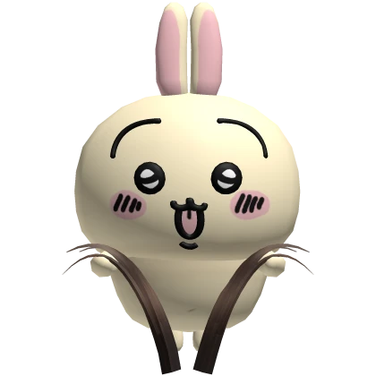 usagi yellow rabbit holding your hair in brown